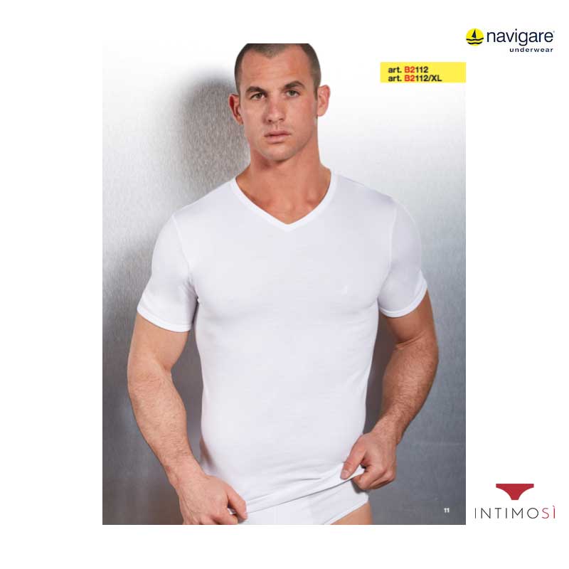 Maglia intima uomo mezza manica scollo V