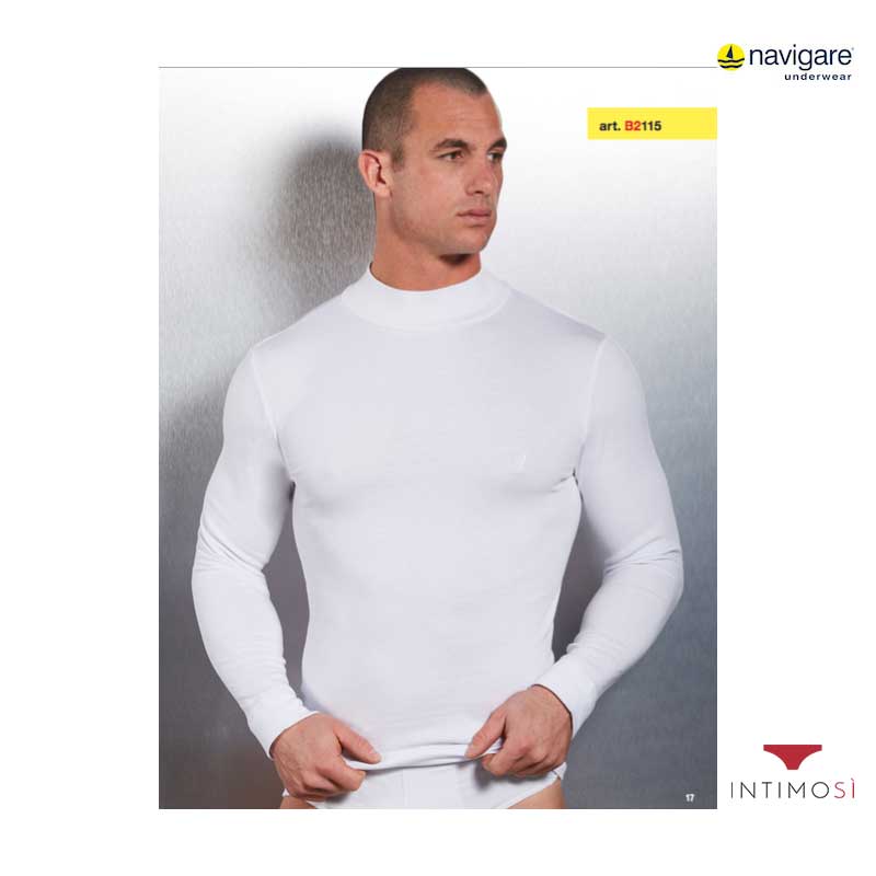 Dolcevita intimo uomo in cotone manica lunga