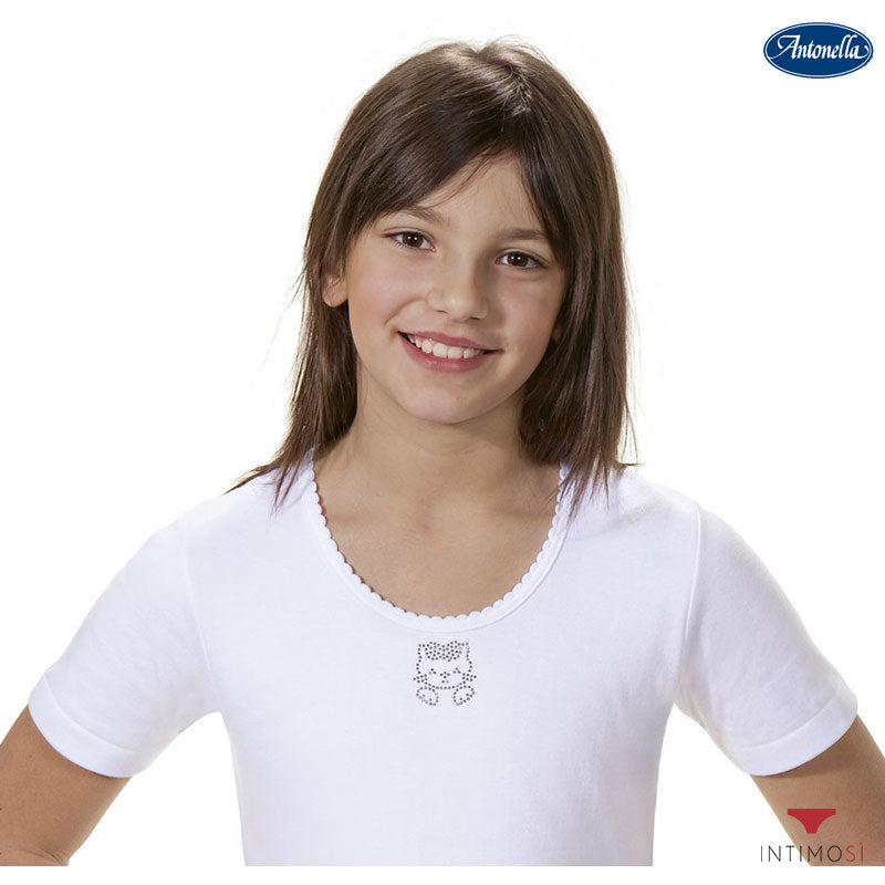 Maglia intima mezza manica da bambina