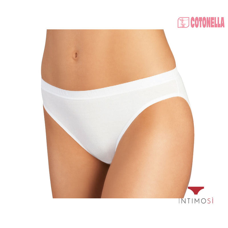 Slip mini da donna in cotone bianco