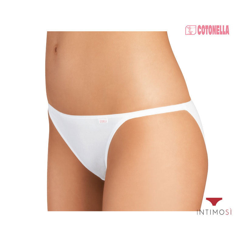 Tanga da donna in cotone colore bianco