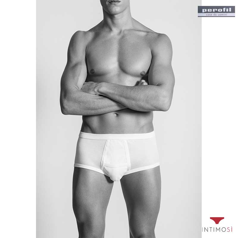Slip intimo uomo con apertura in filo di scozia