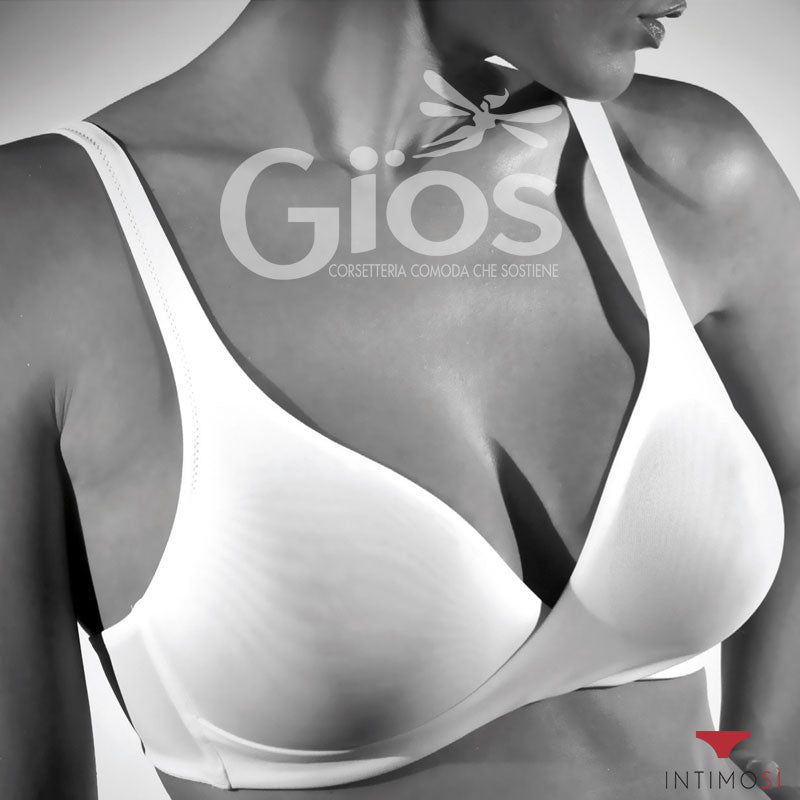 Reggiseno liscio spalline integrate e coppe intrecciate