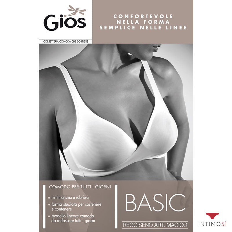 Reggiseno liscio spalline integrate e coppe intrecciate