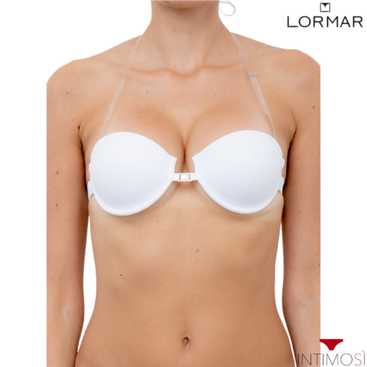 Reggiseno a fascia con spalline trasparenti