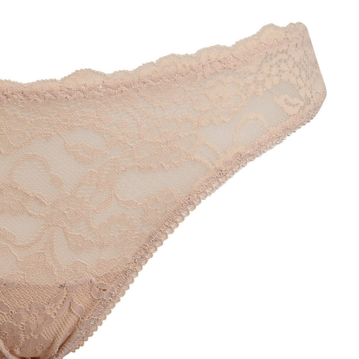 Perizoma in pizzo color nudo