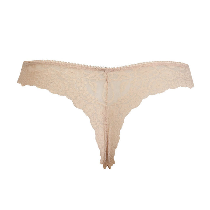 Perizoma in pizzo color nudo