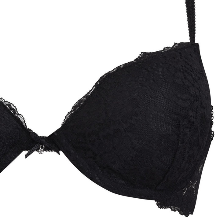 Reggiseno in pizzo color nero
