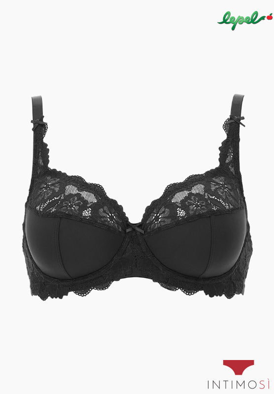 Reggiseno balconcino donna in pizzo e microfibra