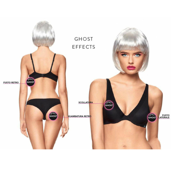 Reggiseno balconcino push-up in microfibra con ferretto e taglio laser | Infiore Ghost