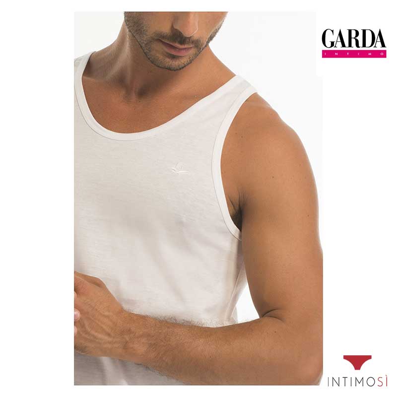 BASIC COTTON - Canotta spalla larga pizzo - Intimo donna moda - 100% Cotone costina plissè - Art.602 BASIC COTTON - Canotta spalla larga pizzo - Intimo donna moda - 100% Cotone costina plissè - Art.602