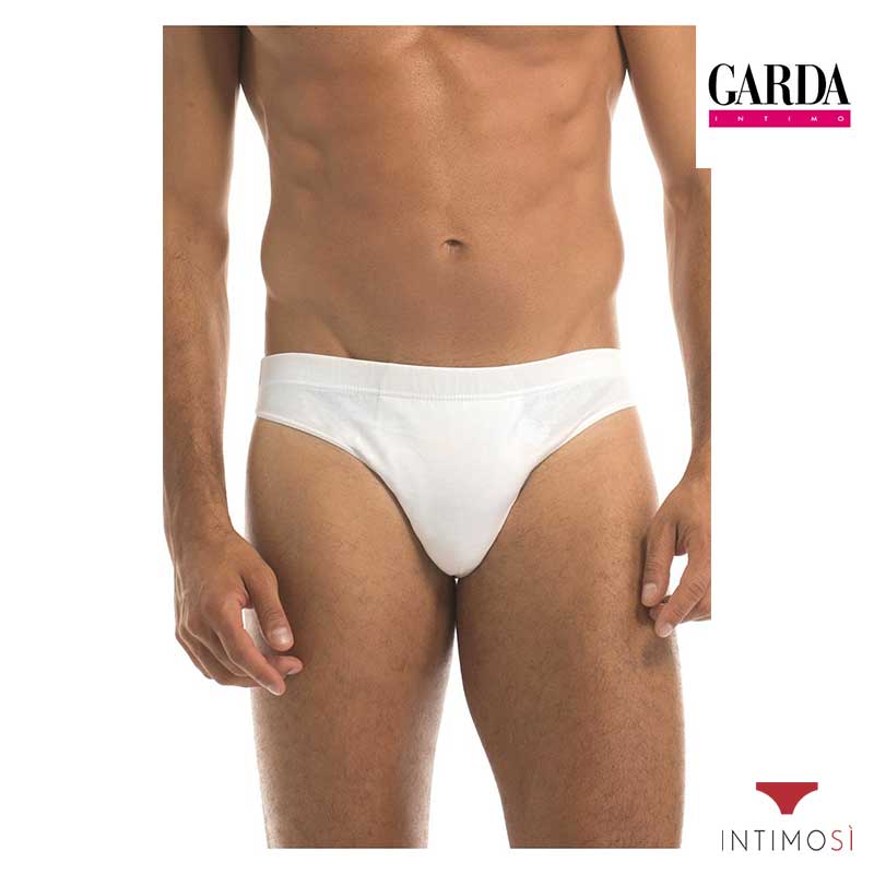 Slip mini da uomo filo di scozia con logo ricamato