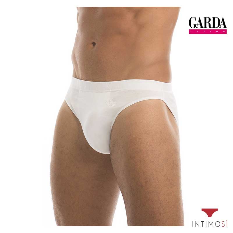 Slip mini da uomo filo di scozia con logo ricamato