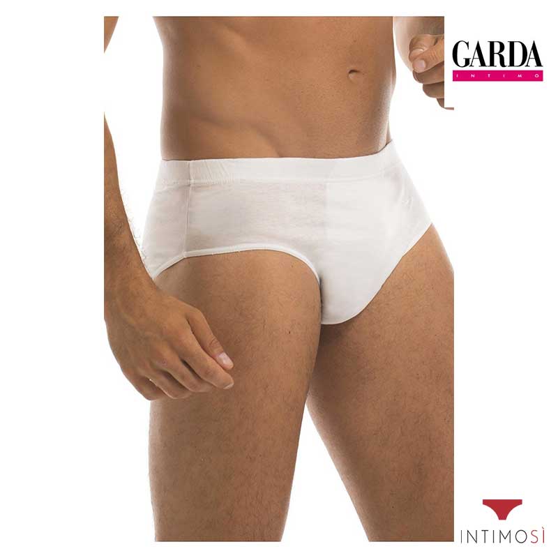 Slip alto da uomo con elastico e forma anatomica con ricamo