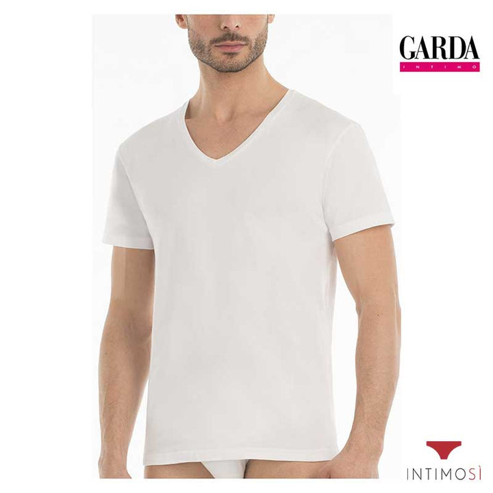 Maglia intima da uomo manica corta scollo a v