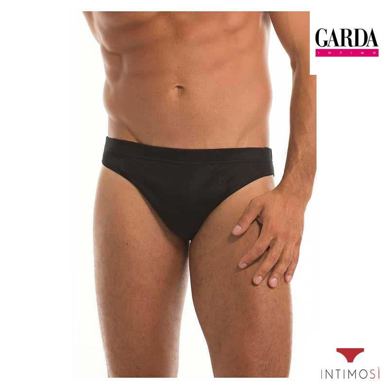 Slip mini da uomo filo di scozia con ricamo