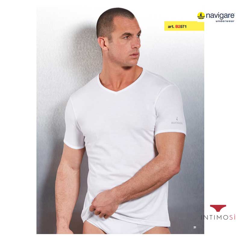 Maglia intima uomo mezza manica scollo V