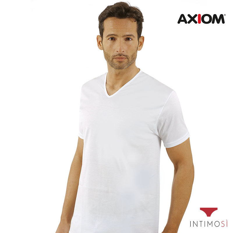 Maglia intima da uomo mezza manica con scollo a V