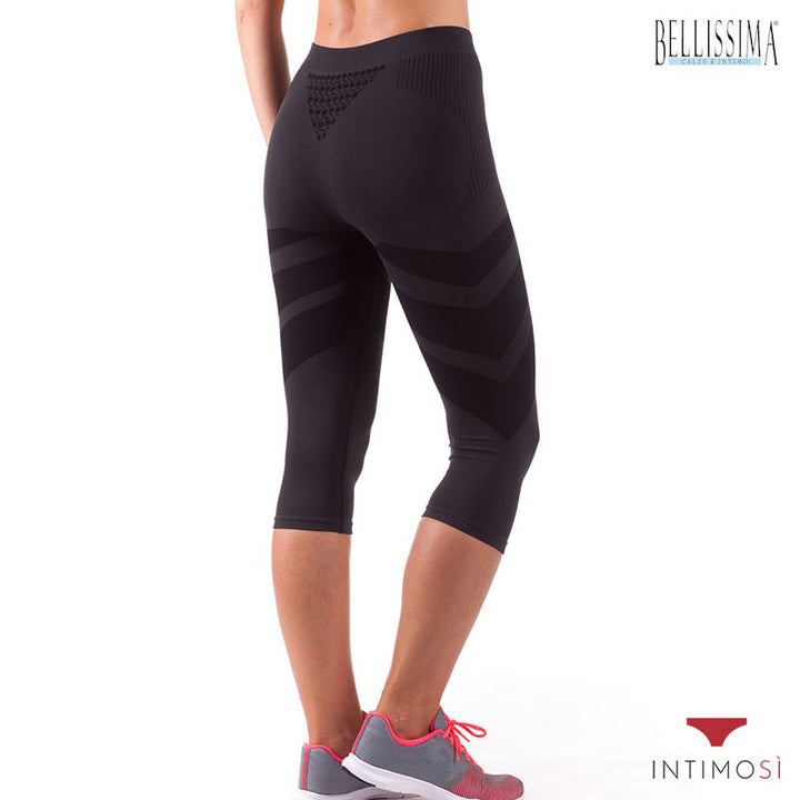 Leggings capri donna sportivi nero