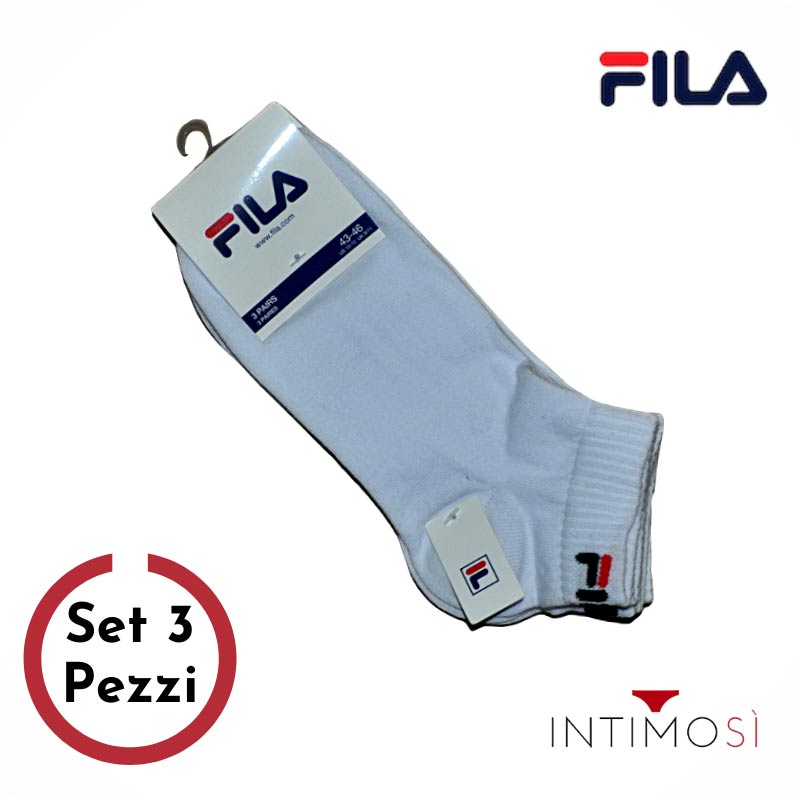 Calza sportiva bassa con logo bianca