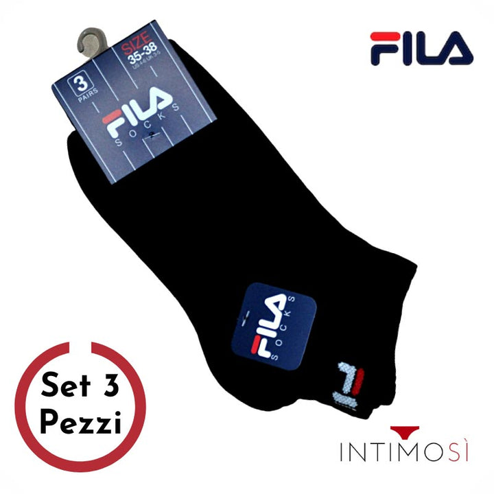 Calza sportiva bassa con logo nera