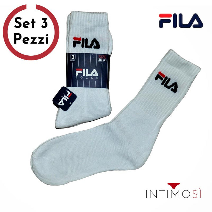 Calza spugna sportiva con logo bianca