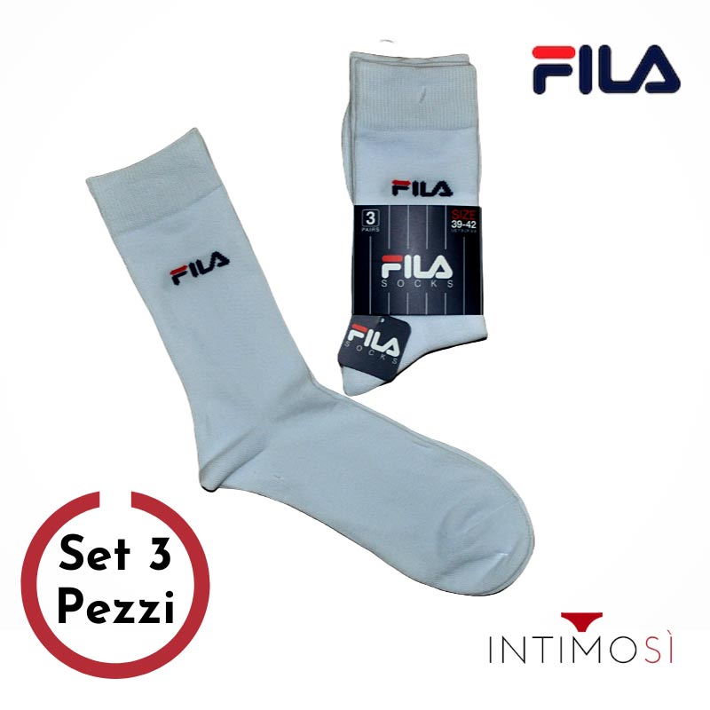 Calza sportiva altezza media con logo bianca