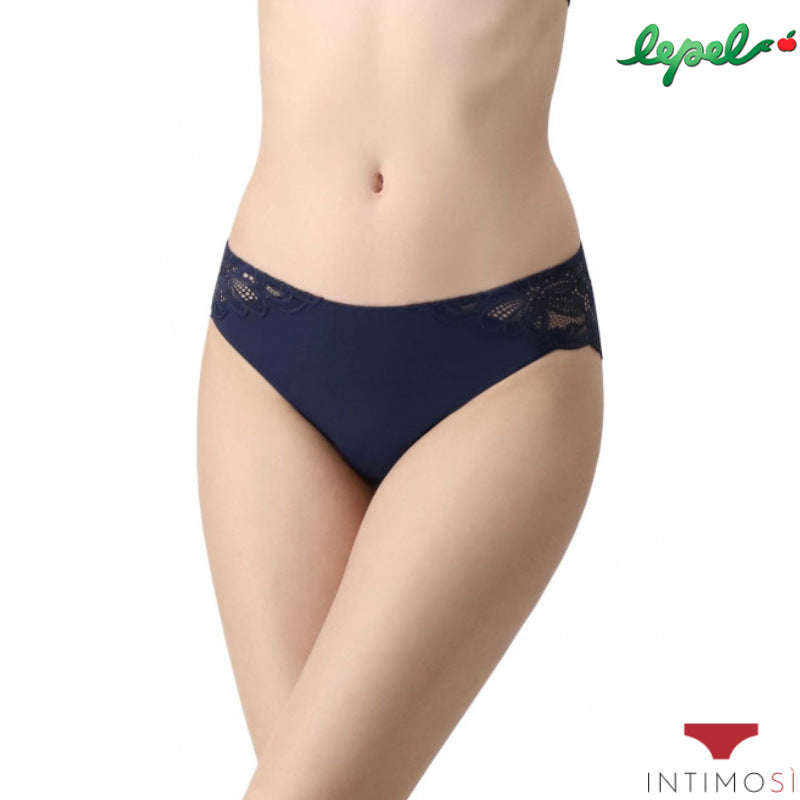 Slip donna pizzo e microfibra liscio Lepel