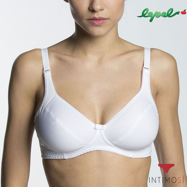 Reggiseno balconcino con ferretto e spalline larghe