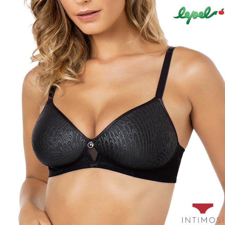 Reggiseno lepel nero con spalline larghe