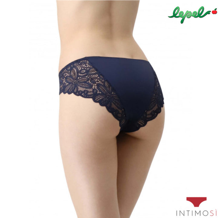 Slip donna pizzo e microfibra liscio Lepel