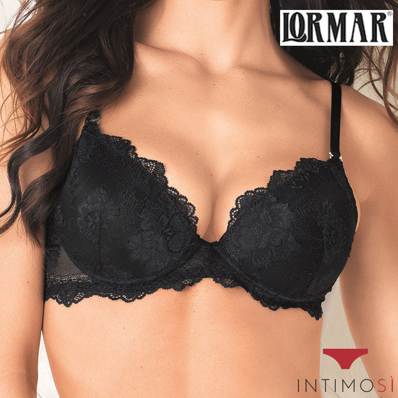 Reggiseno push up pizzo nero