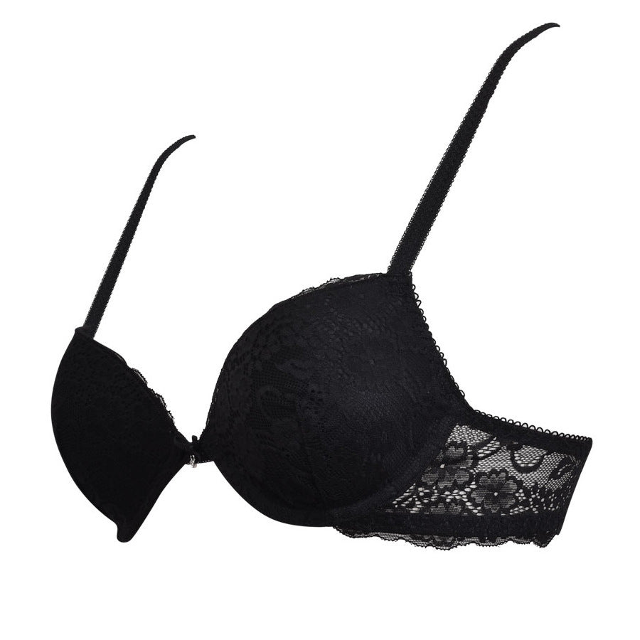 Reggiseno in pizzo color nero