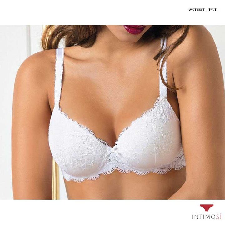 Reggiseno in pizzo senza ferretto coppe graduate