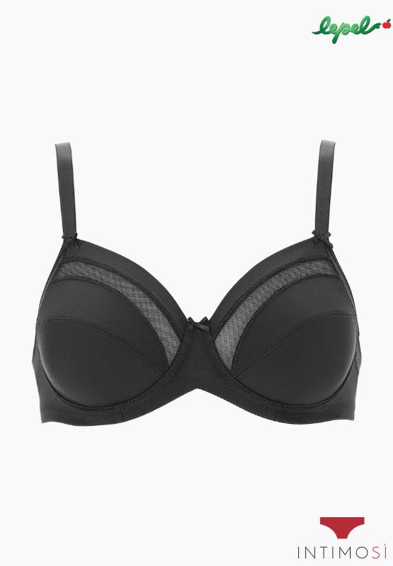 Reggiseno balconcino in cotone e tulle