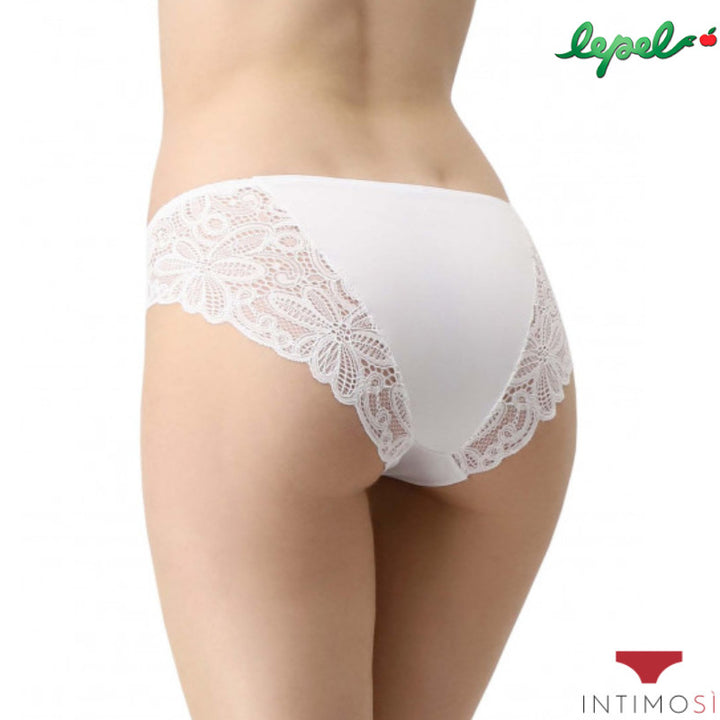 Slip donna pizzo e microfibra liscio Lepel