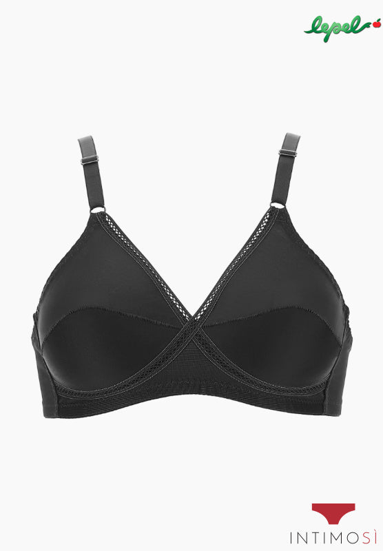 Reggiseno classico in cotone con coppe intrecciate